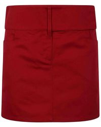 Courreges - Mini Skirt Belted Polycotton - Lyst