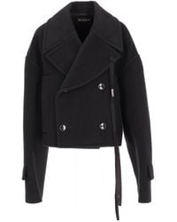 Ann Demeulemeester - Double Breasted High Comfort Short Caban Bea - Lyst