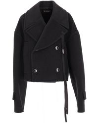Ann Demeulemeester - Double Breasted High Comfort Short Caban Bea - Lyst