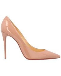 Christian Louboutin - Décolleté Kate 100 Vernice Color Nude - Lyst