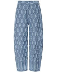 Genny - Jacquard Balloon Jeans With Tassels - Lyst
