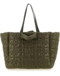 Ganni - Quilted Re-Tech Xxl Tote Shopping Bag - Lyst