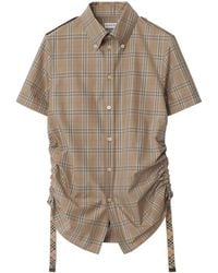 Burberry - Checkered Cotton Shirt - Lyst