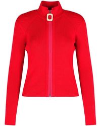 JW Anderson - Crimson Cotton Blend Turtleneck Sweater - Lyst