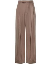 Valentino Garavani - Natt Wool Trousers With Cuffs - Lyst