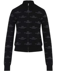 Balenciaga - All-Over Zip-Up Cardigan - Lyst