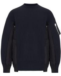 Sacai - Cotton Blend Sweatshirt - Lyst