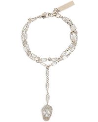 McQueen - Bracciale Teschio Pav - Lyst