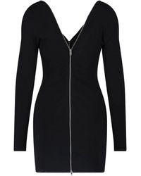 alexander wang black zipper dress Alexander Wang // Black & Silver Chain Dress  VSP Consignment