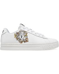 Versace Jeans Couture - Court Baroque Emblem Sneakers - Lyst