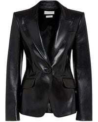 McQueen - Luxurious 100% Leather Jacket - Lyst