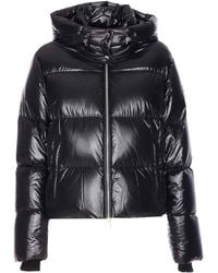Moose Knuckles - Moonstone High Collar Glossy Quilted Down Jacket - Lyst
