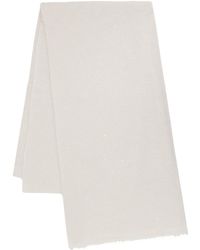 Brunello Cucinelli - Cashmere And Silk Scarf With Sequins - Lyst