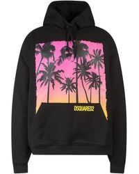 DSquared² - Cotton Sweatshirt With Maxi Print - Lyst