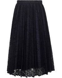 Max Mara - Pleated Lace Leandro Midi Full Skirt - Lyst