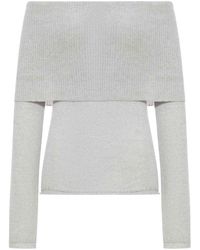 Roberto Collina - Ribbed Boat Neck Sweater - Lyst
