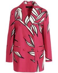 Rochas - Floral Print Blazer Jacket - Lyst