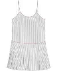 Thom Browne - Striped Pleated Minidress - Lyst