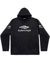 Balenciaga - 3b Sports Icon Water Repellent Cotton Hoodie - Lyst