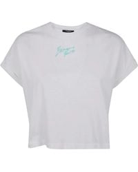 Balmain - Short Sleeves Paris" Cropped T-Shirt - Lyst