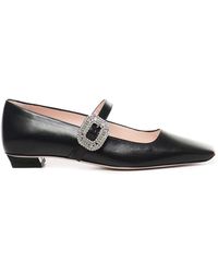 Roger Vivier - Belle Vivier Leather Ballerinas - Lyst