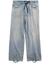 Balenciaga - Wide Leg Denim Jeans - Lyst