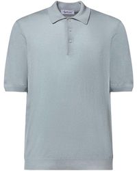 Giuliano Galiano - Silk Polo Shirt - Lyst