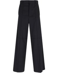 MM6 by Maison Margiela - Wide-Leg Wool Blend Trousers - Lyst