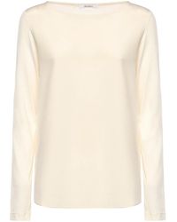 Max Mara - Silk Crepe De Chine And Jersey T-Shirt - Lyst