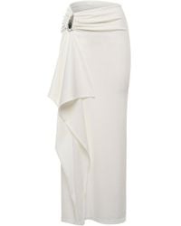 Christopher Esber - Crystal Ribbed Knit Long Skirt - Lyst