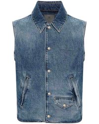 Givenchy - Denim Vest - Lyst