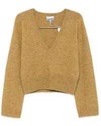 Ganni - Mohair Blend Sweater - Lyst