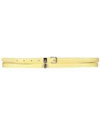McQueen - Double Belt With Skull And Pavè - Lyst