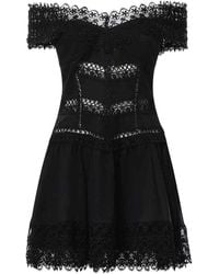 Charo Ruiz - Eliane Cotton Voile And Lace Mini Dress - Lyst