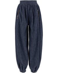Valentino Garavani - Denim Chambray Pants - Lyst