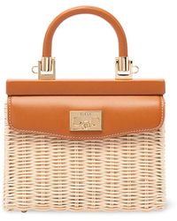 Rodo - Wicker And Leather Small Handbag - Lyst