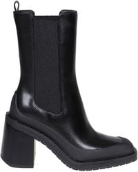 Tory Burch - Leather Pointed Toe Ankle Boots - Lyst