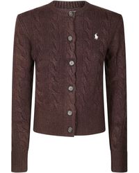 Polo Ralph Lauren - Cardigan Braids With Buttons And Logo - Lyst