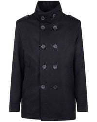 Herno - "Military Short Peacoat" Coat - Lyst