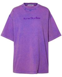 Acne Studios - Lilac Cotton T-shirt - Lyst