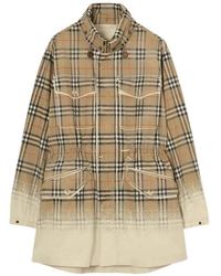 Burberry - Apos;S Lancaster Check Tropical Gabardine Parka - Lyst