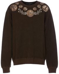 Dolce & Gabbana - Coins Print Logo Sweatshirt - Lyst