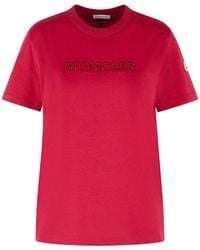 Moncler - Cherry Cotton T-Shirt - Lyst