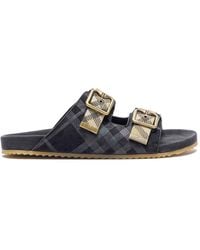 Burberry - Urchin Check Sandals - Lyst