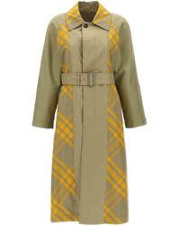 Burberry - Check Insert Trench Coat - Lyst