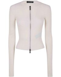 Ann Demeulemeester - Terna Cropped Zipped Cardigan Cotton - Lyst