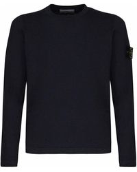 Stone Island - Crew-Neck Jumper With Small Rolled Details - Lyst