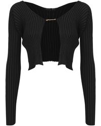 Jacquemus - Ribbed Knit Top With Charm Logo - Lyst