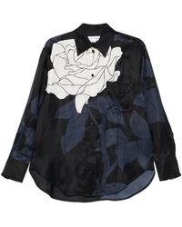 Victoria Beckham - Viscose Twill Pajama-Style Shirt - Lyst