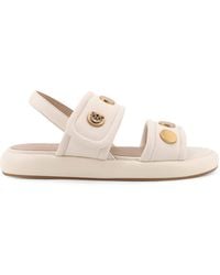 Pinko - Fiona Leather Flat Sandals - Lyst